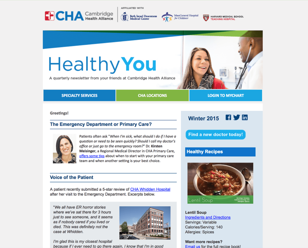 HealthyYou Newsletter: Winter 2015