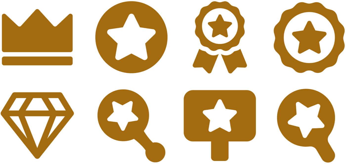 A selection of options for a loyalty program icon.